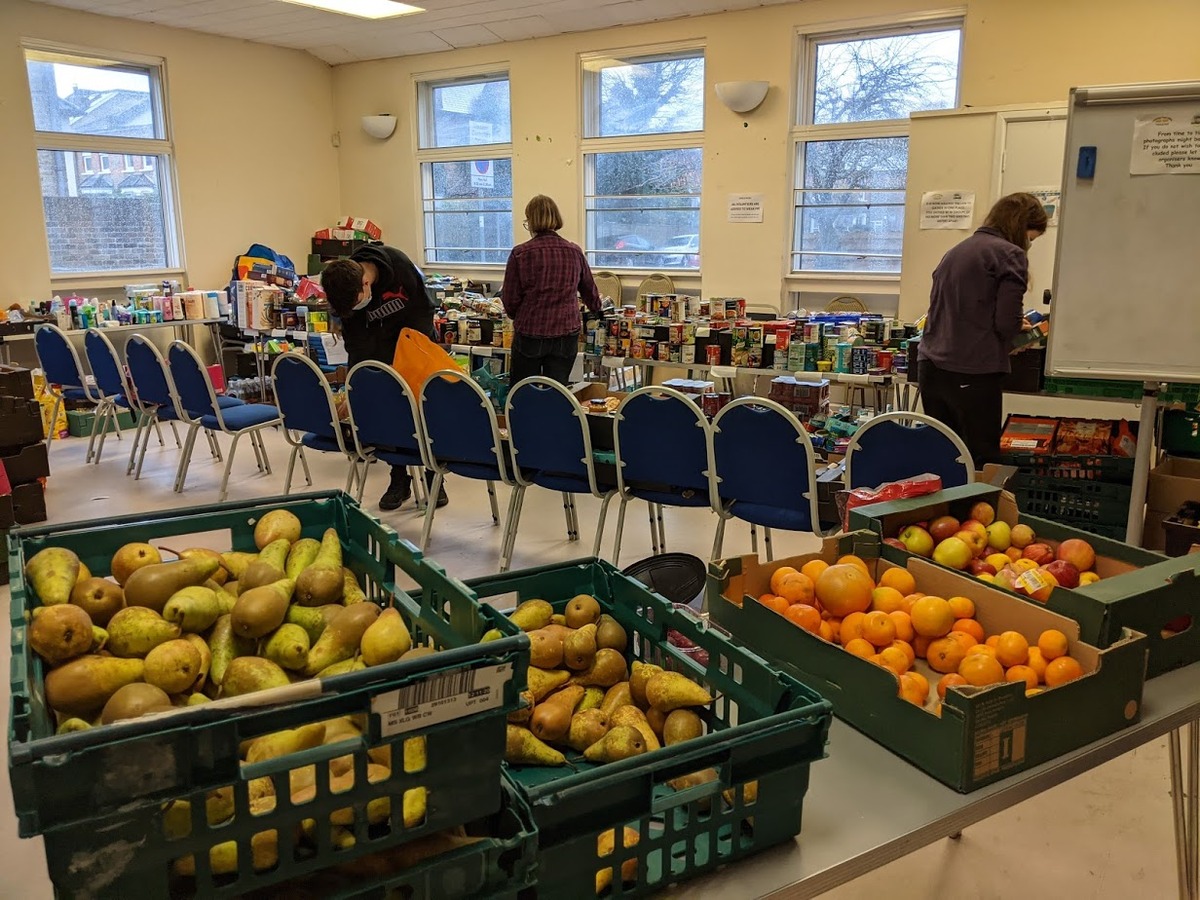 The food bank is run entirely by volunteers 
